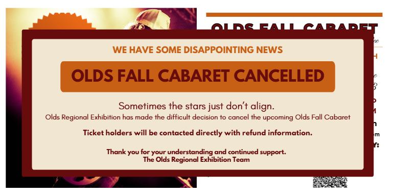Fall Cabaret Cancellation Graphic Oct 2026